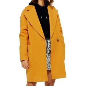 TopShop Peacoat Carly Oversized Slouchy Mustard